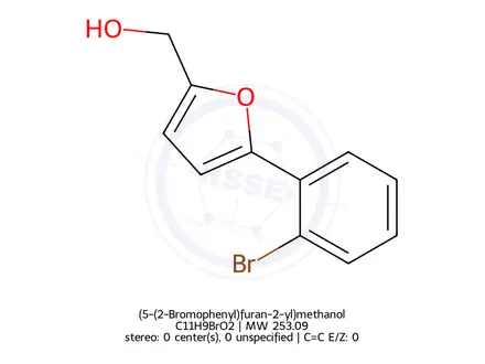 Chemical structure of (5-(2-Bromophenyl)furan-2-yl)methanol