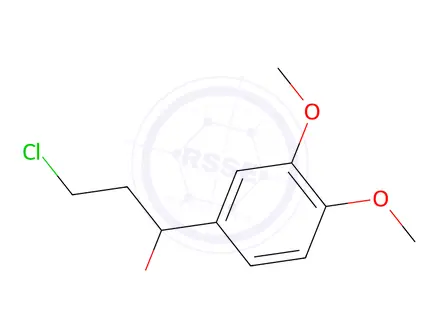 Chemical structure of alpha-(2-chloroethyl)-3,4-dimethoxybenzenemethanol