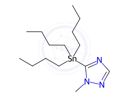 Chemical structure of 1-Methyl-5-(tributylstannyl)-1H-1,2,4-triazole