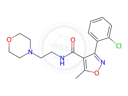 Chemical structure of (3-(2-chlorophenyl)-5-methylisoxazol-4-yl)-N-(2-morpholin-4-ylethyl)formamide