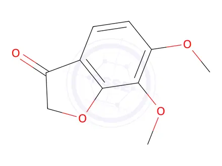 Chemical structure of 6,7-dimethoxy-2,3-dihydro-1-benzofuran-3-one