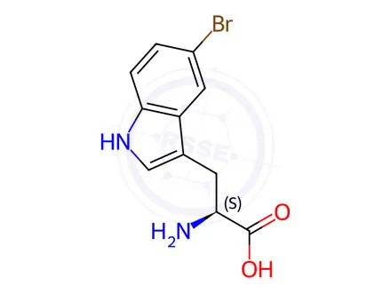 Chemical structure of 5-Bromo-L-tryptophan