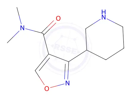 Chemical structure of N,N-Dimethyl-3-(piperidin-3-yl)isoxazole-4-carboxamide