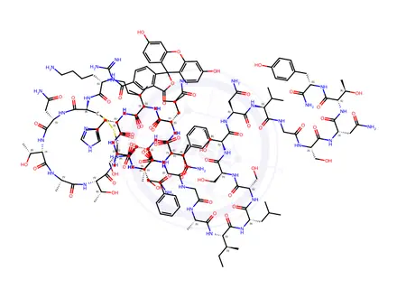 Chemical structure of 5-FAM-Amylin (human) trifluoroacetate salt