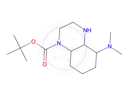 Chemical structure of Tert-butyl 5-(dimethylamino)octahydroquinoxaline-1(2H)-carboxylate