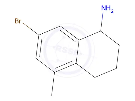 Chemical structure of 7-Bromo-5-methyl-1,2,3,4-tetrahydronaphthylamine hcl