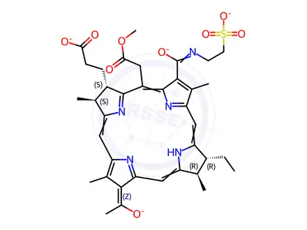 Chemical structure of Padeliporfin
