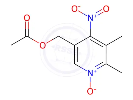 Chemical structure of 5-Acetoxymethyl-2,3-dimethyl-4-nitropyridine-1-oxide