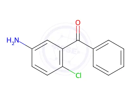 Chemical structure of Methanone, (5-amino-2-chlorophenyl)phenyl-