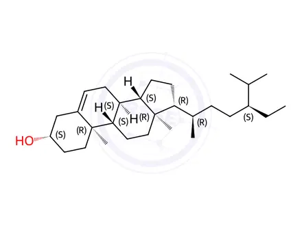 Chemical structure of (3Beta,24S)-Stigmast-5-En-3-Ol