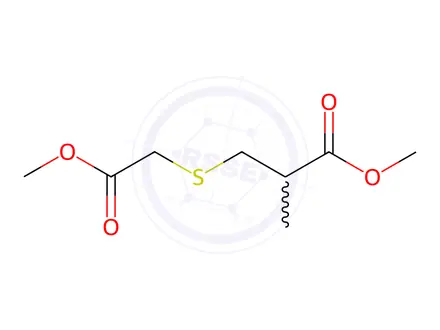 Chemical structure of Methyl 3-((2-methoxy-2-oxoethyl)thio)-2-methylpropanoate
