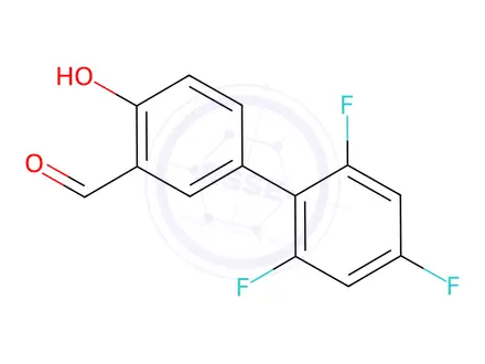 Chemical structure of 2-Formyl-4-(2,4,6-trifluorophenyl)phenol