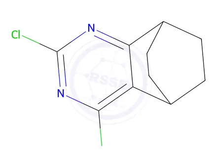 Chemical structure of 2,4-Dichloro-5,6,7,8-tetrahydro-5,8-ethanoquinazoline