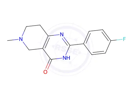 Chemical structure of 2-(4-fluorophenyl)-6-methyl-3H,4H,5H,6H,7H,8H-pyrido[4,3-d]pyrimidin-4-one