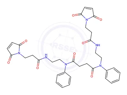 Chemical structure of Succinyl Bis[(phenylimino)-2,1-ethanediyl]bis(3-maleimidopropanamide)