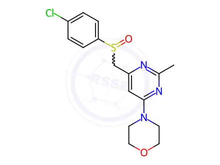 Chemical structure of 4-(6-{[(4-chlorophenyl)sulfinyl]methyl}-2-methyl-4-pyrimidinyl)morpholine