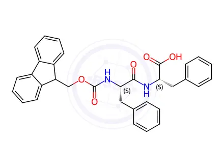 Chemical structure of Fmoc-Phe-Phe-OH