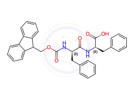 Chemical structure of Fmoc-D-Phe-D-Phe-OH