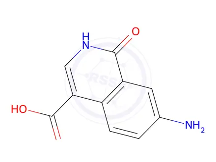 Chemical structure of 7-amino-1-oxo-1,2-dihydroisoquinoline-4-carboxylic Acid