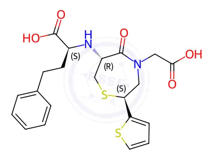 Chemical structure of Temocaprilat