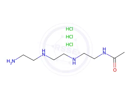 Chemical structure of N1-Acetyl Triethylenetetramine Trihydrochloride