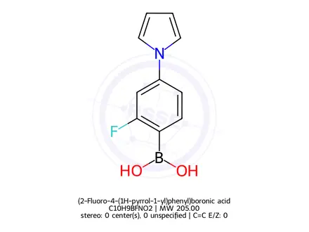 Chemical structure of (2-Fluoro-4-(1H-pyrrol-1-yl)phenyl)boronic acid