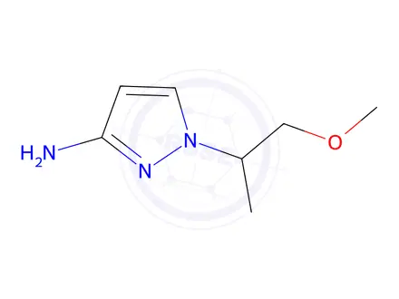 Chemical structure of 1-(1-methoxypropan-2-yl)-1H-pyrazol-3-amine