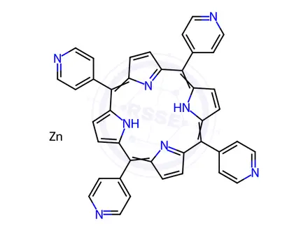 Chemical structure of ZINC 5,10,15,20-TETRA(4-PYRIDYL)-21 H,23 H-PORPHINE
