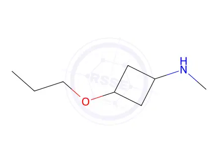 Chemical structure of N-methyl-3-propoxycyclobutan-1-amine