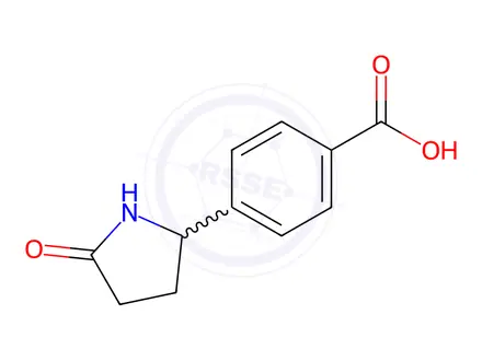 Chemical structure of 4-(5-oxopyrrolidin-2-yl)benzoic acid