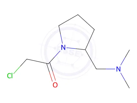 Chemical structure of 2-Chloro-1-(2-((dimethylamino)methyl)pyrrolidin-1-yl)ethanone