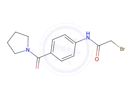Chemical structure of 2-Bromo-N-[4-(1-pyrrolidinylcarbonyl)phenyl]-acetamide