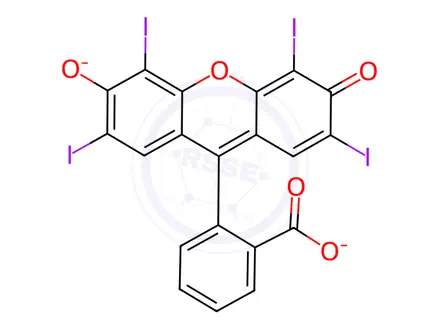 Chemical structure of Erythrosin B Sodium Salt