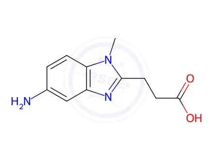 Chemical structure of 3-(5-Amino-1-methyl-1H-benzoimidazol-2-yl)-propionic acid dihydrochloride