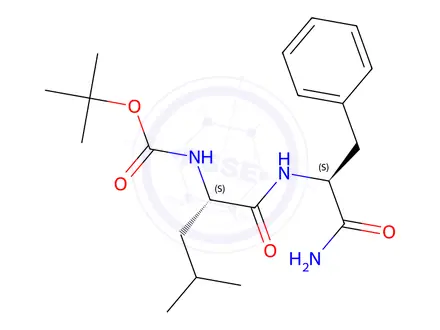 Chemical structure of N-[(1,1-Dimethylethoxy)carbonyl]-L-leucyl-L-phenylalaninamide