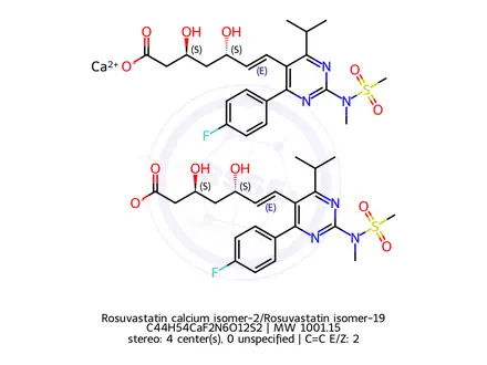 Chemical structure of Rosuvastatin calcium isomer-2/Rosuvastatin isomer-19