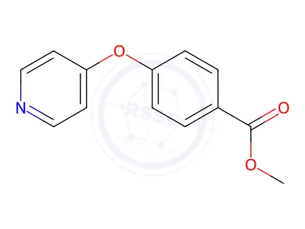 Chemical structure of Benzoic acid, 4-(4-pyridinyloxy)-, methyl ester
