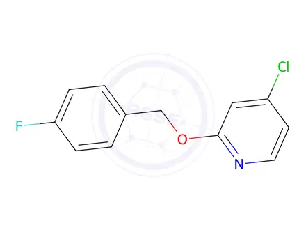 Chemical structure of 4-Chloro-2-((4-fluorobenzyl)oxy)pyridine