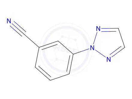 Chemical structure of 3-(2H-1,2,3-triazol-2-yl)benzonitrile