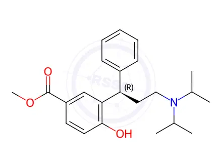Chemical structure of Methyl (R)-3-(3-(diisopropylamino)-1-phenylpropyl)-4-hydroxybenzoate