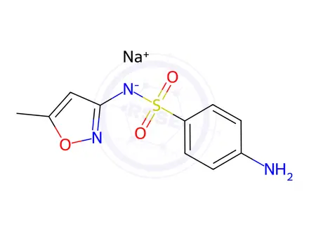 Chemical structure of Sulfamethoxazole sodium