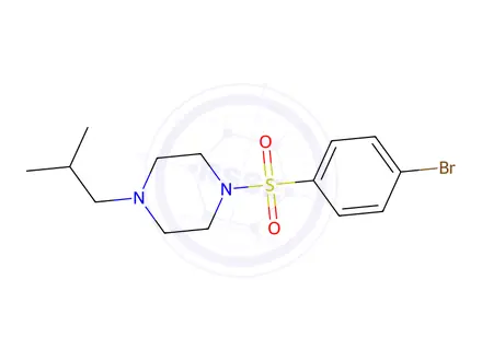 Chemical structure of 1-(4-Bromophenylsulfonyl)-4-isobutylpiperazine