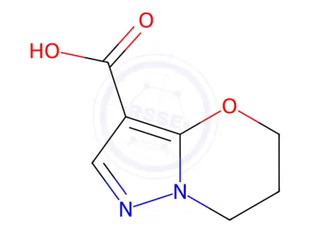 Chemical structure of 6,7-Dihydro-5H-pyrazolo[5,1-b][1,3]oxazine-3-carboxylic Acid