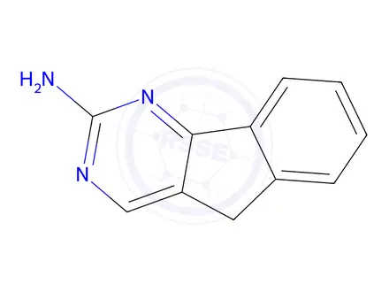 Chemical structure of 2-Amino-5H-indeno[1,2-d]pyrimidine