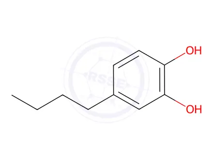 Chemical structure of 4-Butyl-1,2-dihydroxy benzene