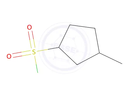 Chemical structure of 3-methylcyclopentane-1-sulfonyl chloride
