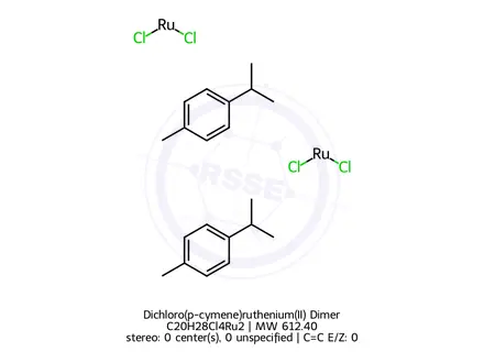 Chemical structure of Dichloro(p-cymene)ruthenium(II) Dimer