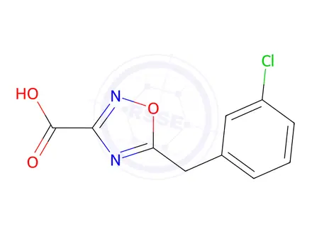 Chemical structure of 5-(3-Chlorobenzyl)-1,2,4-oxadiazole-3-carboxylic acid