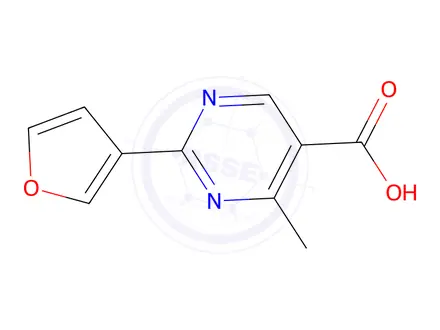 Chemical structure of 2-(Furan-3-yl)-4-methylpyrimidine-5-carboxylic acid