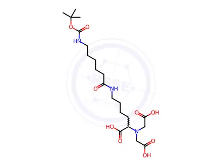 Chemical structure of t-Boc-aminocaproicnitrilotriacetic Acid